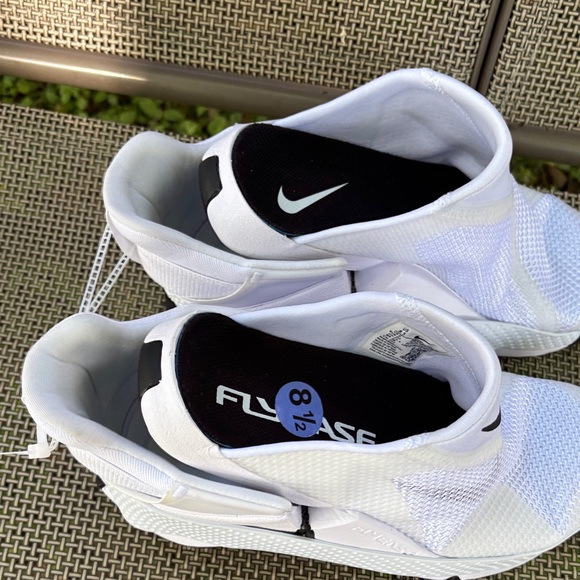 Nike go Flyease White and Black Slip-On Athletic Shoes - Picture 12 of 16